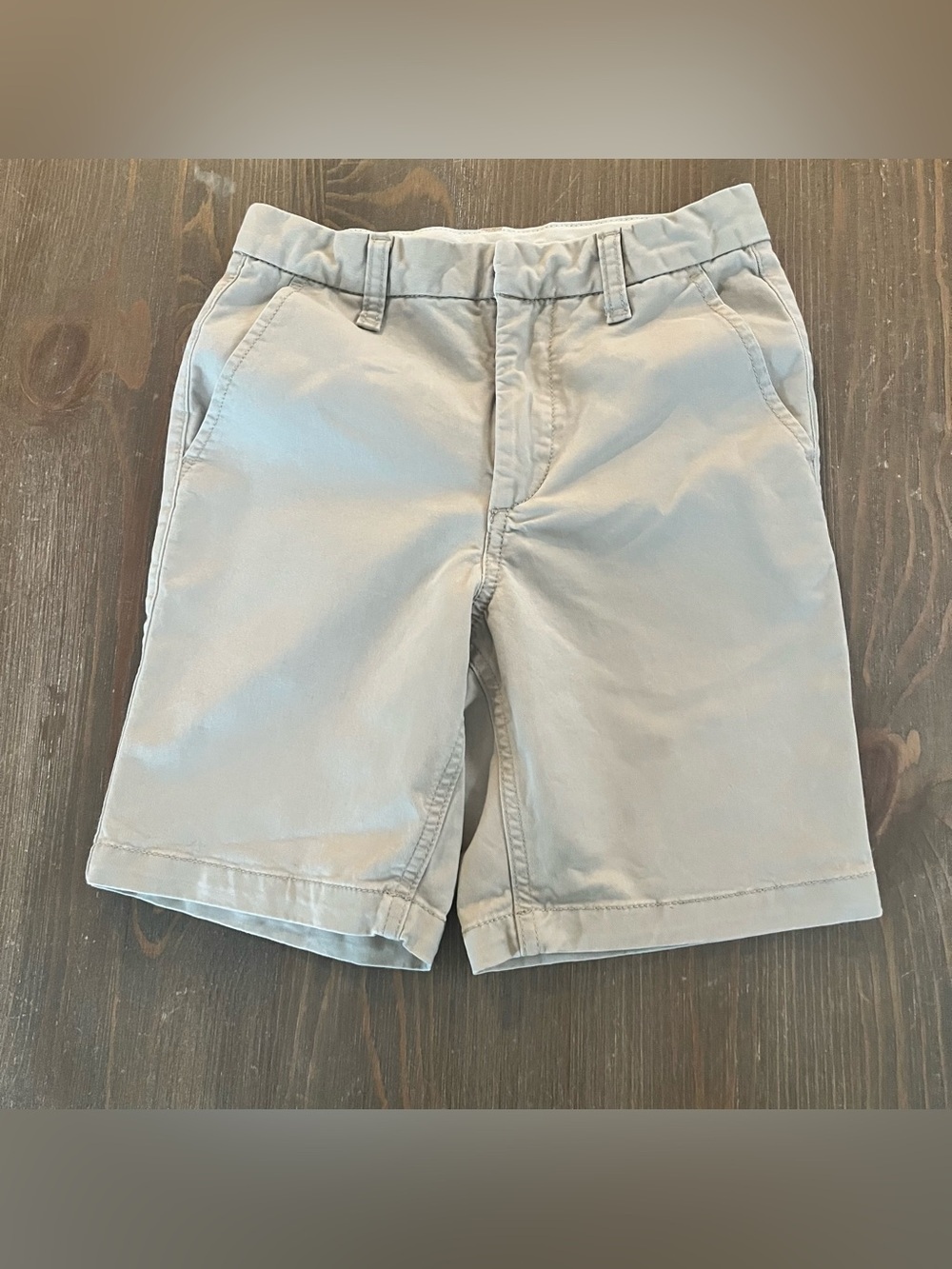 Gap Kids Boys Khaki Uniform Shorts Sz 12 Slim Tan Chino
